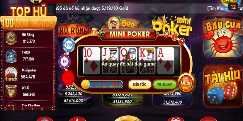 Bí quyết chơi game Poker Mini thắng lớn 